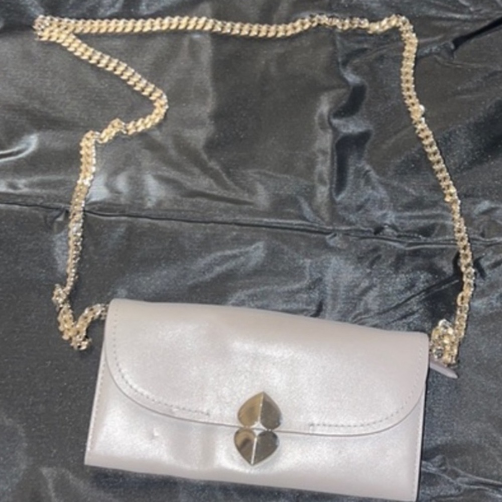 Kate Spade “Sample bag”  Leather wallet Crossbody gray-beige in color​